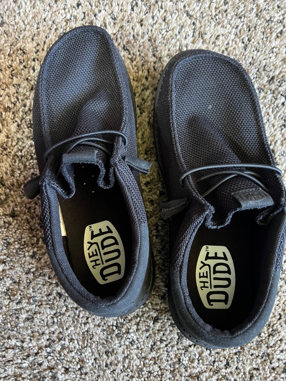 Hey Dude Mens Black Mesh Wally Funk Mono